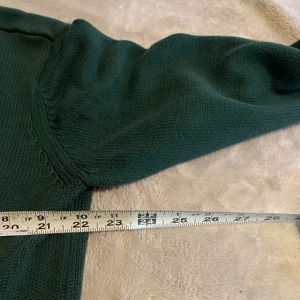 Vintage Gap Womens Large‎ Green Ribbed Hem Crewneck Long Sleeve Pullover Sweater